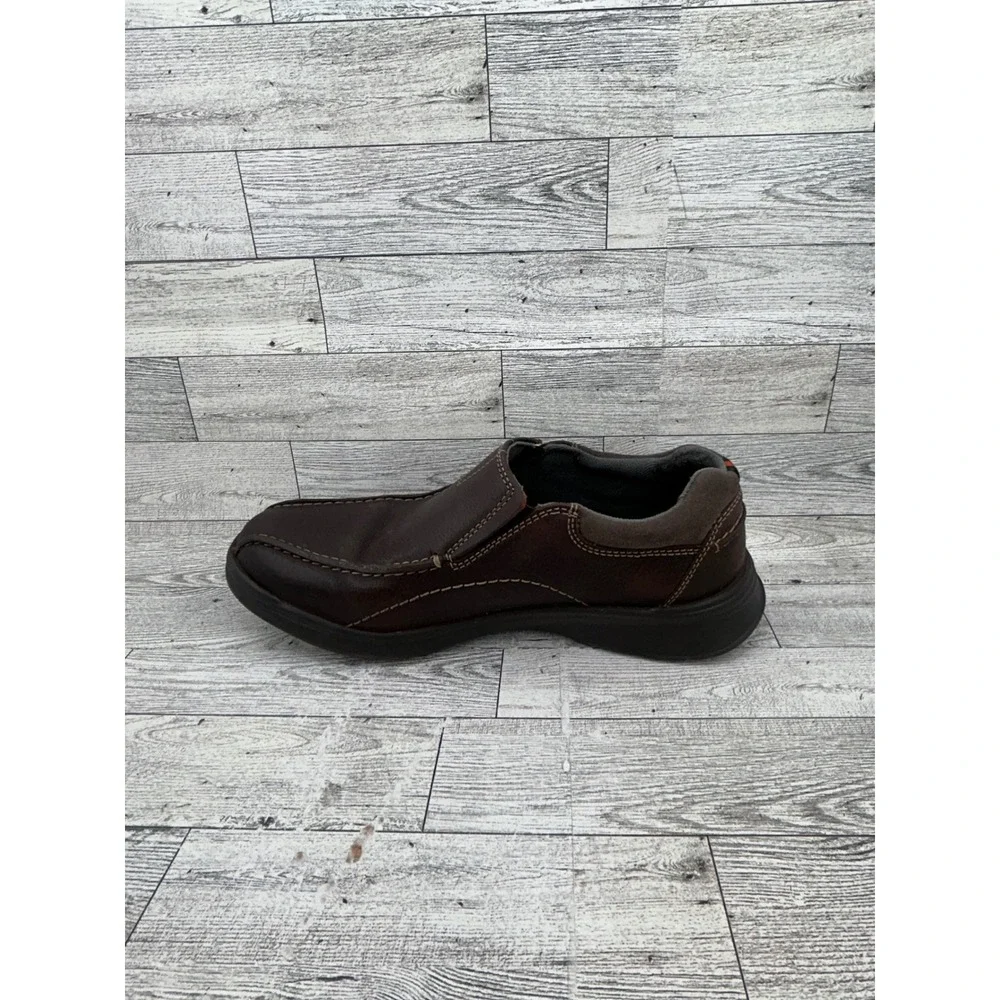 Clarks Collection Men Size 8M Dark Brown Leather Slip On Loafers 261196147070‎